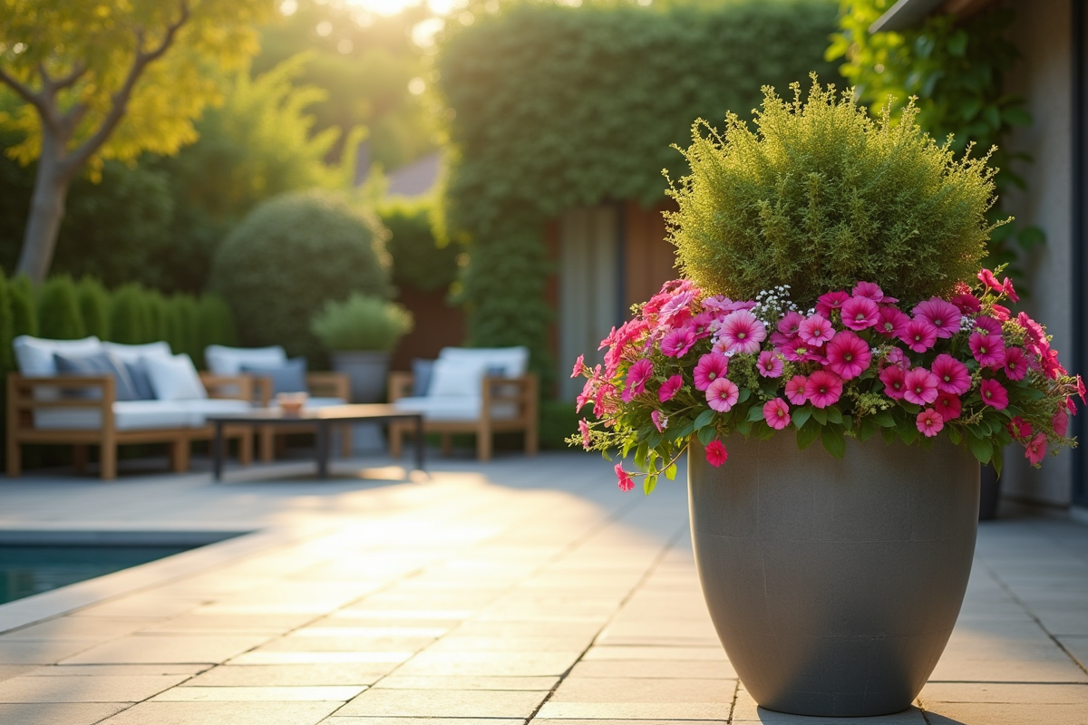 Grand pot de fleurs extérieur 100 cm : sublimez votre espace avec élégance