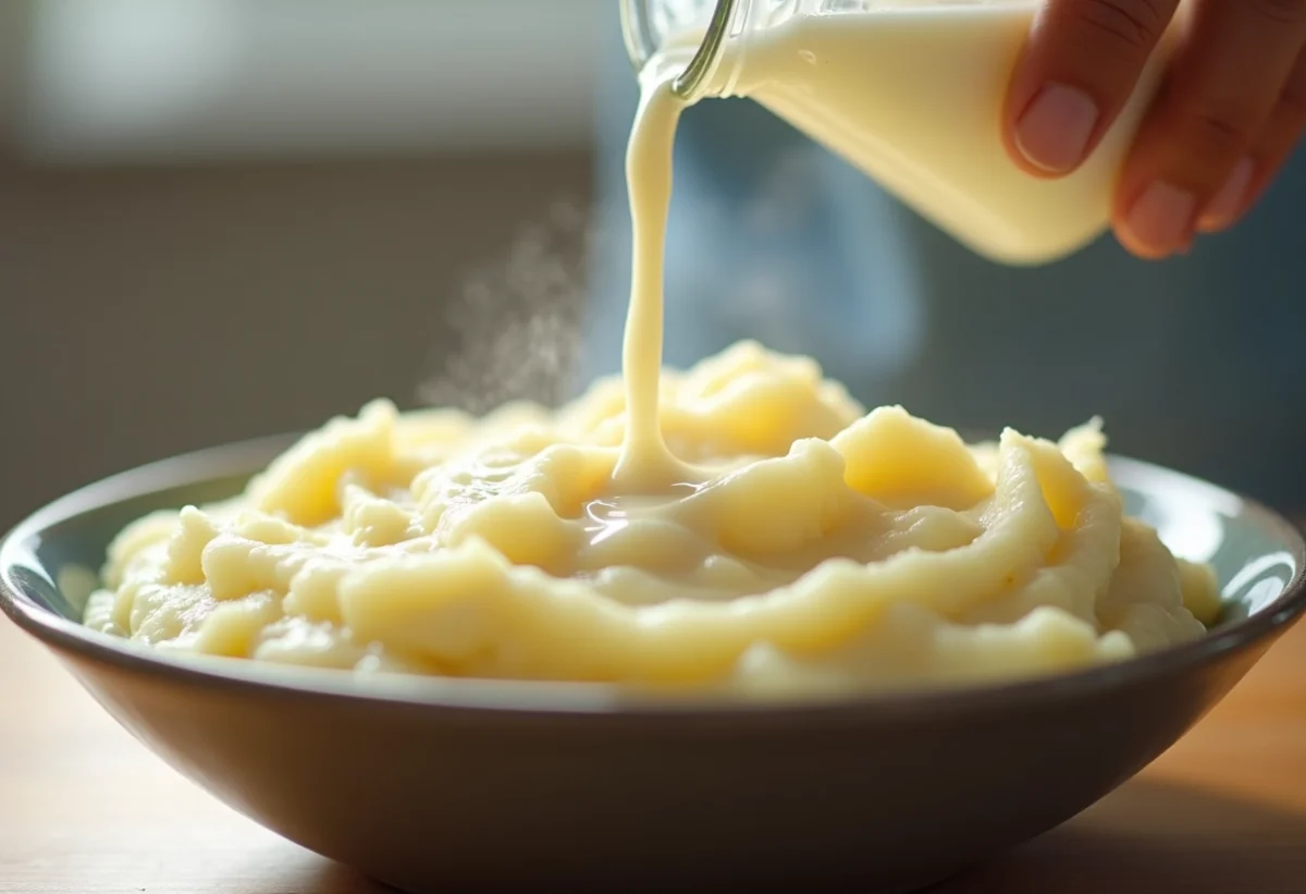 Ajuster lait et eau pour une purée Mousline réussie